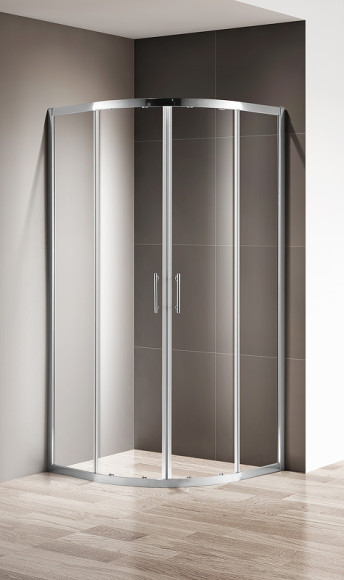Душевой уголок Cezares Momento 100х100 MOMENTO-R-2-100-C-Cr профиль Хром стекло прозрачное