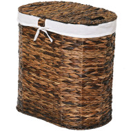 Корзина для белья WasserKRAFT Dill WB-611-L с крышкой Темно-коричневая Корзина для белья WasserKRAFT Dill WB-611-L с крышкой Темно-коричневая