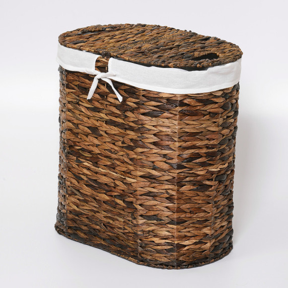 Корзина для белья WasserKRAFT Dill WB-611-L с крышкой Темно-коричневая Корзина для белья WasserKRAFT Dill WB-611-L с крышкой Темно-коричневая