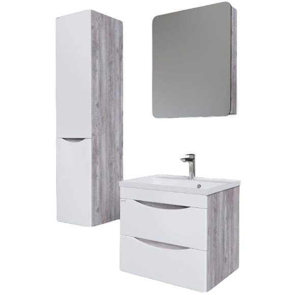 Тумба под раковину Grossman Талис 60 106010 подвесная Бетон пайн Белый глянец Тумба под раковину Grossman Талис 60 106010 подвесная Бетон пайн Белый глянец