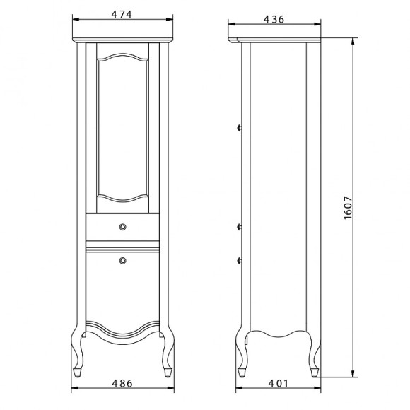 Шкаф пенал Migliore Impero 48 R 26073 Орех Шкаф пенал Migliore Impero 48 R 26073 Орех