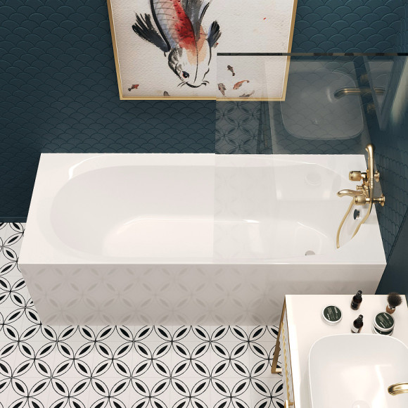 Акриловая ванна Corpa Nera Milano 150x70 CN05007WH без гидромассажа