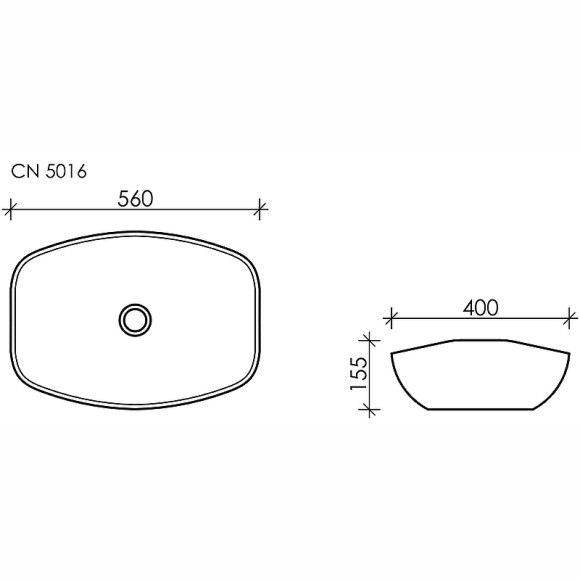 Раковина-чаша Ceramicanova Element 56 CN5016 Белая Раковина-чаша Ceramicanova Element 56 CN5016 Белая