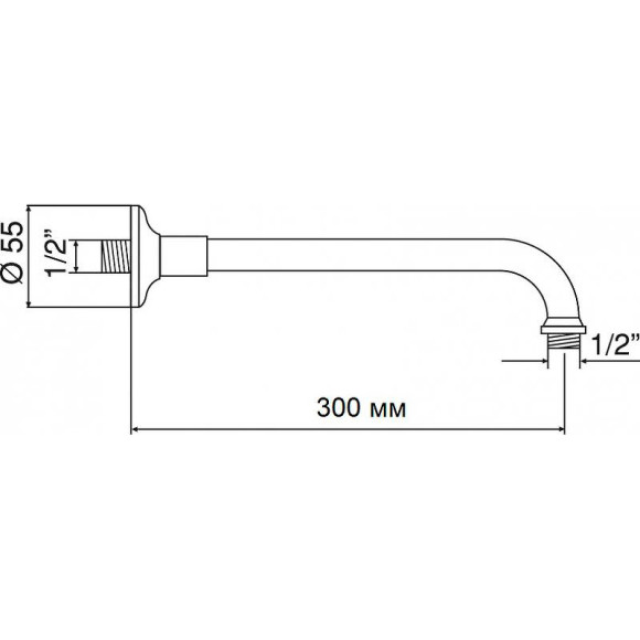 Кронштейн для верхнего душа Cezares Czr CZR-U-TDA-30-02 Бронза