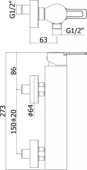 Смеситель для душа Paffoni Ringo RIN168NO Черный матовый