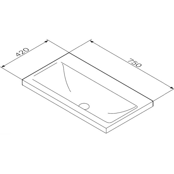 Раковина AM.PM Gem 75 M90WCC0752BM Черная матовая Раковина AM.PM Gem 75 M90WCC0752BM Черная матовая