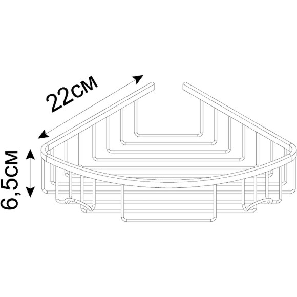 Полка корзина Fixsen Hotel FX-31051-1G угловая Золото-сатин