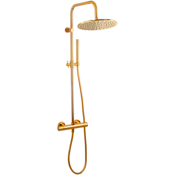 Душевая система Remer Elegance EQ32X7MMM30DO с термостатом Золото глянцевое
