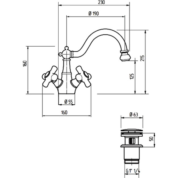 Смеситель для биде Migliore Provance 19470 Хром Смеситель для биде Migliore Provance 19470 Хром