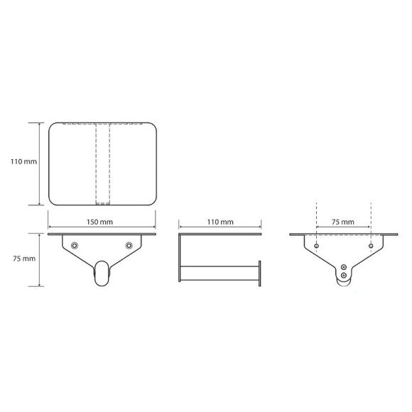 Держатель туалетной бумаги Bemeta Organic Black 167112150 Черный матовый