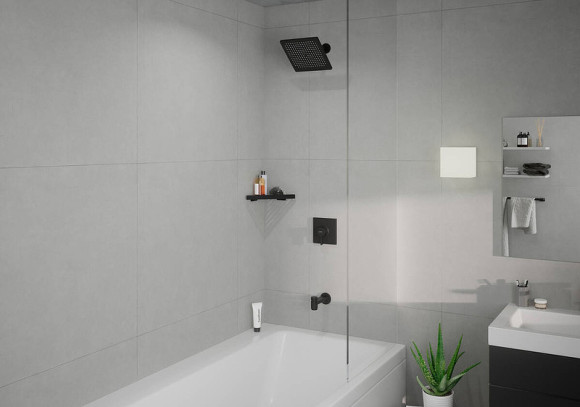 Верхний душ Hansgrohe Crometta E 240 1jet 26726670 Черный матовый