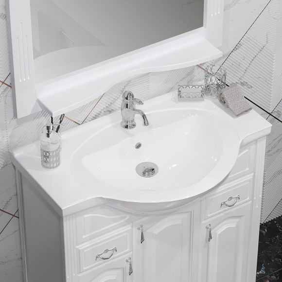 Тумба под раковину Opadiris Риспекто 85 00-00006704 Белая матовая Тумба под раковину Opadiris Риспекто 85 00-00006704 Белая матовая