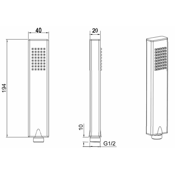 Ручной душ Allen Brau Infinity 5.21022-31 Черный матовый Ручной душ Allen Brau Infinity 5.21022-31 Черный матовый
