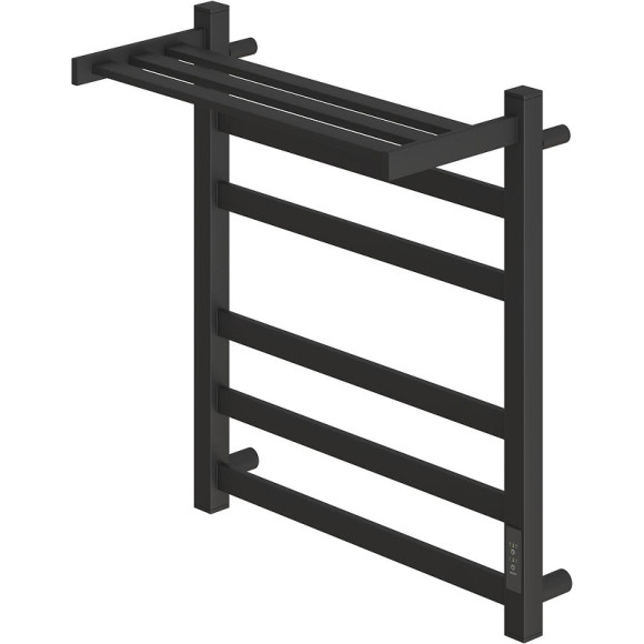 Электрический полотенцесушитель Point Меркурий PN83856PB П5 500x600 с полкой, диммер справа Черный Электрический полотенцесушитель Point Меркурий PN83856PB П5 500x600 с полкой, диммер справа Черный