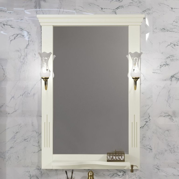 Зеркало Opadiris Риспекто 65 00-00007056 Слоновая кость с выключателем