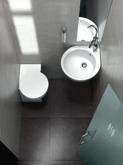 Раковина Hatria You and Me 46 L Y0H601 угловая Белая Раковина Hatria You and Me 46 L Y0H601 угловая Белая