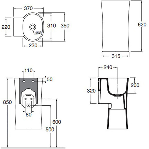 Раковина Azzurra Nativo 35 LALS035370N0BI/(NAT200/0bi)*0 Белая Раковина Azzurra Nativo 35 LALS035370N0BI/(NAT200/0bi)*0 Белая