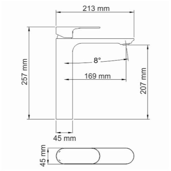 Смеситель для раковины WasserKRAFT Elbе 7403H Черный матовый Смеситель для раковины WasserKRAFT Elbе 7403H Черный матовый