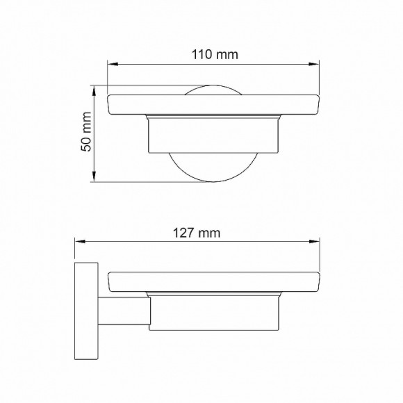 Мыльница WasserKRAFT Asphe K-77729 Розовое золото