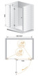 Душевая дверь в нишу Cezares VERONA-W-B-12-100-P-Cr-L профиль Хром стекло текстурное Душевая дверь в нишу Cezares VERONA-W-B-12-100-P-Cr-L профиль Хром стекло текстурное