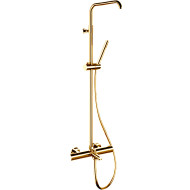 Душевая система Remer Elegance EQ34A7MMSSOFDO с термостатом без верхнего душа Золото глянцевое Душевая система Remer Elegance EQ34A7MMSSOFDO с термостатом без верхнего душа Золото глянцевое