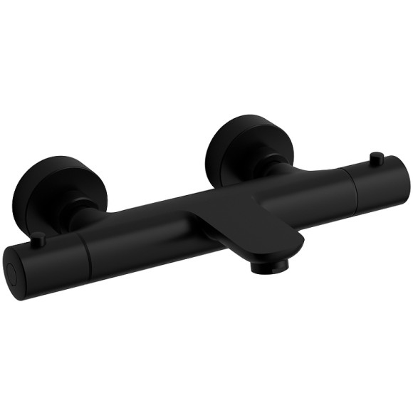 Смеситель для ванны Raiber Graceful RPB-008 с термостатом Черный матовый Смеситель для ванны Raiber Graceful RPB-008 с термостатом Черный матовый