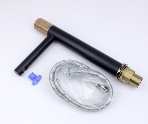 Смеситель для раковины Bronze de Luxe Avantgarde 2030MH Черный Розовое золото