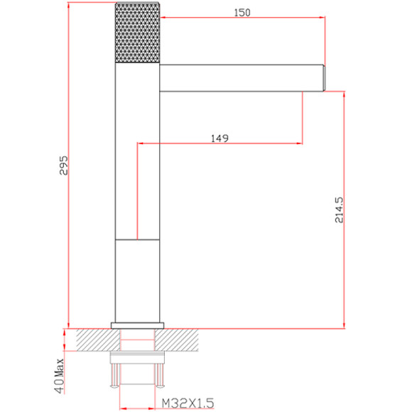 Смеситель для раковины Bronze de Luxe Avantgarde 2030MH Черный Розовое золото