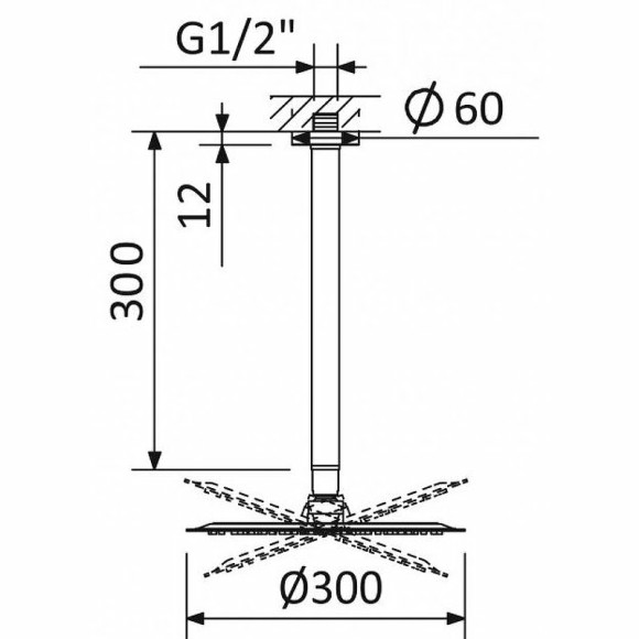 Верхний душ Cezares Czr CZR-B-TDDR-30/30-01 Хром Верхний душ Cezares Czr CZR-B-TDDR-30/30-01 Хром