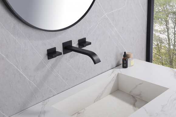 Смеситель для раковины Abber Wasserfall AF8612B Черный матовый Смеситель для раковины Abber Wasserfall AF8612B Черный матовый