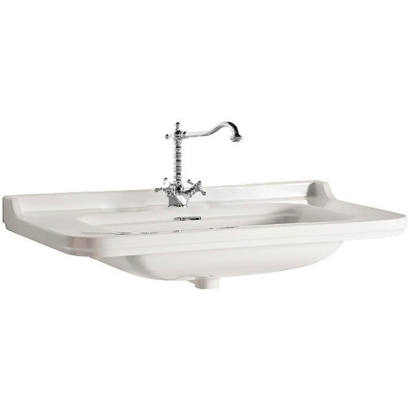 Раковина Kerasan Waldorf 120 4144K1bi/cr*1 Белая Раковина Kerasan Waldorf 120 4144K1bi/cr*1 Белая