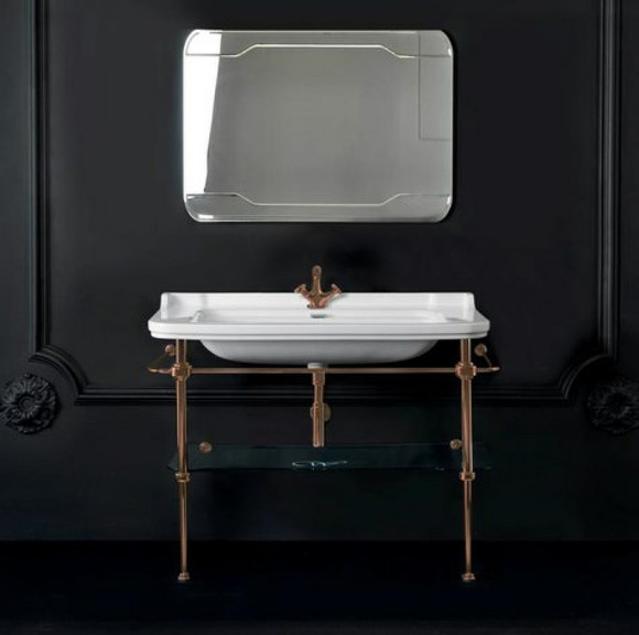 Раковина Kerasan Waldorf 120 4144K1bi/cr*1 Белая Раковина Kerasan Waldorf 120 4144K1bi/cr*1 Белая