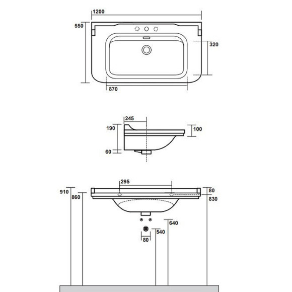 Раковина Kerasan Waldorf 120 4144K1bi/cr*1 Белая Раковина Kerasan Waldorf 120 4144K1bi/cr*1 Белая