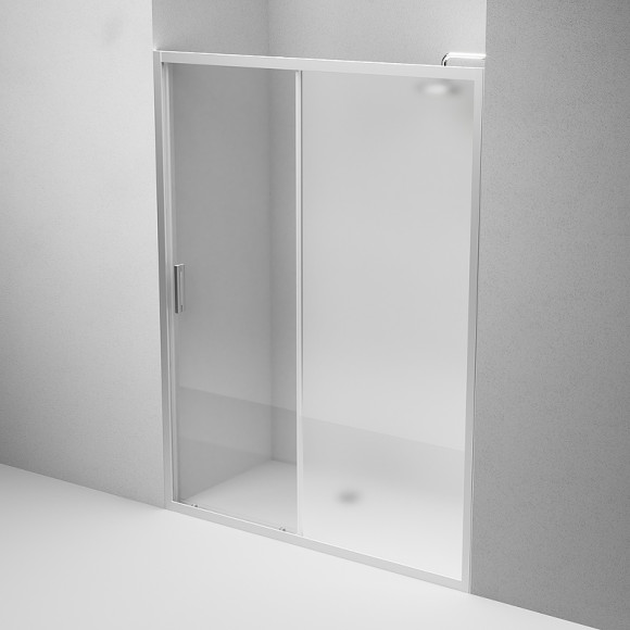 Душевая дверь AM.PM Gem 150 W90G-150-1-195MM профиль Хром матовый стекло матовое-прозрачное Душевая дверь AM.PM Gem 150 W90G-150-1-195MM профиль Хром матовый стекло матовое-прозрачное