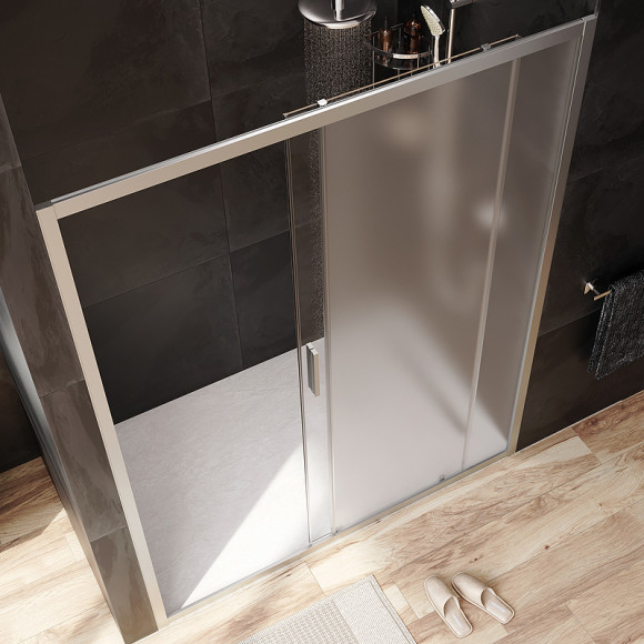 Душевая дверь AM.PM Gem 150 W90G-150-1-195MM профиль Хром матовый стекло матовое-прозрачное Душевая дверь AM.PM Gem 150 W90G-150-1-195MM профиль Хром матовый стекло матовое-прозрачное