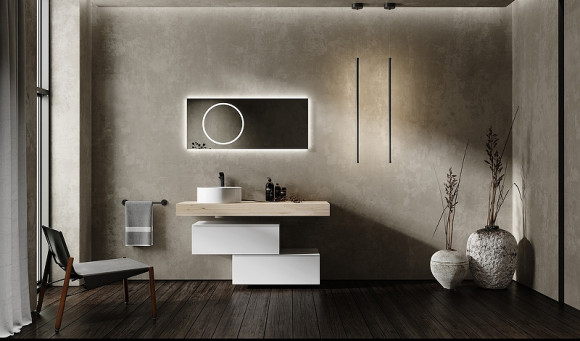 Столешница под раковину Jorno Modulare 140 Mdlr.06.140/W/JR Беленая Столешница под раковину Jorno Modulare 140 Mdlr.06.140/W/JR Беленая