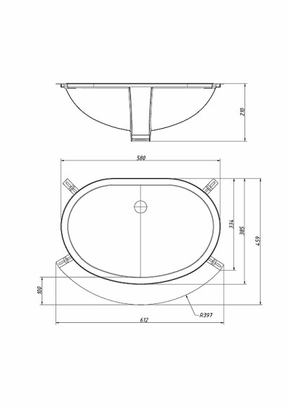 Раковина Migliore 58 29899 Белая