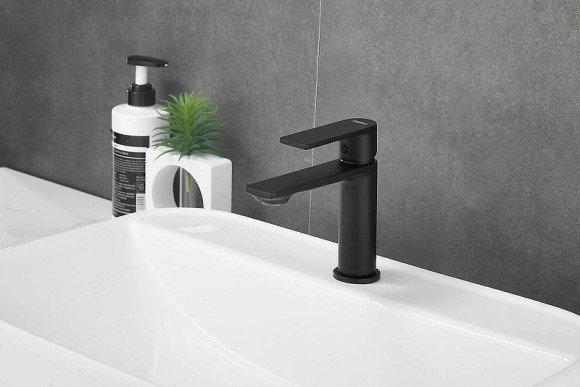 Смеситель для раковины Haiba HB10639-7 Черный матовый Смеситель для раковины Haiba HB10639-7 Черный матовый