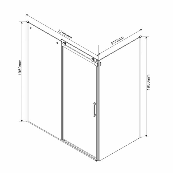 Душевой уголок Vincea Como 120х90 VSR-1C9012CGB профиль Черный стекло тонированное