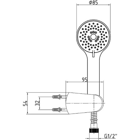 Душевой гарнитур E.C.A. Nita 102117338EX Хром Душевой гарнитур E.C.A. Nita 102117338EX Хром