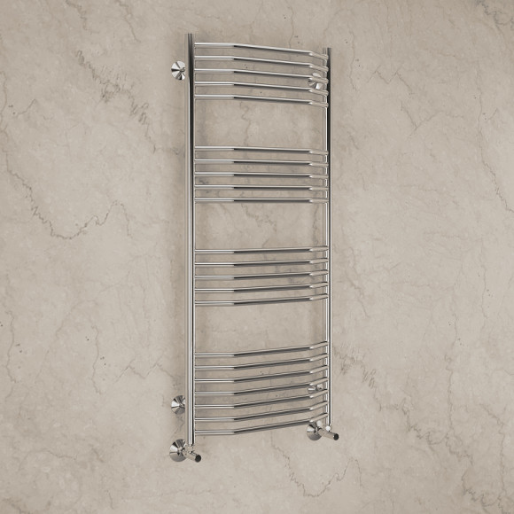 Водяной полотенцесушитель Terminus Виктория П22 500x1200 4670078529558 Хром, нижнее подключение, G 1/2" ВР, с угловым соединением