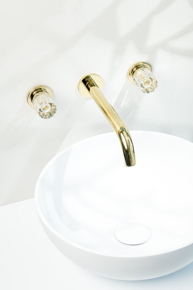 Смеситель для раковины Boheme Elegante 152-2-G-EL Золото