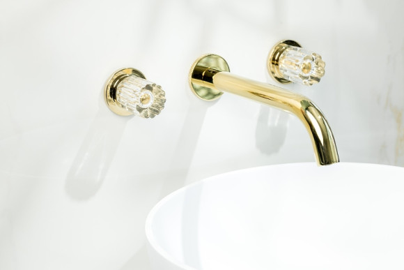 Смеситель для раковины Boheme Elegante 152-2-G-EL Золото