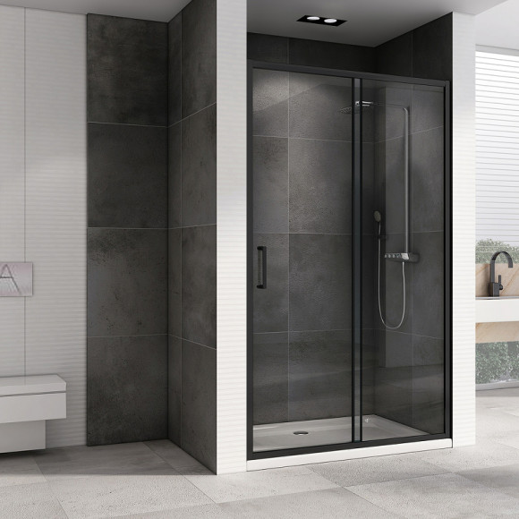 Душевая дверь Abber Schwarzer Diamant 100 AG30100B5 профиль Черный стекло прозрачное Душевая дверь Abber Schwarzer Diamant 100 AG30100B5 профиль Черный стекло прозрачное