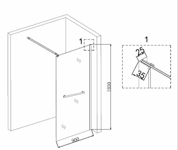 Душевая перегородка Niagara Nova 90 NG-641-90GOLD профиль Холодное золото стекло прозрачное Душевая перегородка Niagara Nova 90 NG-641-90GOLD профиль Холодное золото стекло прозрачное