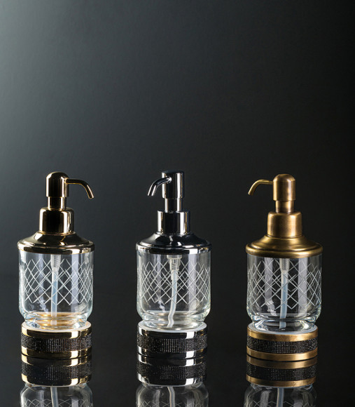 Дозатор для жидкого мыла Boheme Royal Cristal 10929-BR-B Бронза Дозатор для жидкого мыла Boheme Royal Cristal 10929-BR-B Бронза