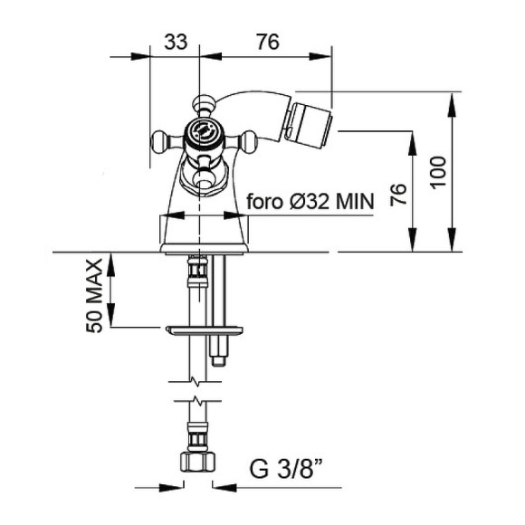 Смеситель для биде Migliore Lady 18822 Хром