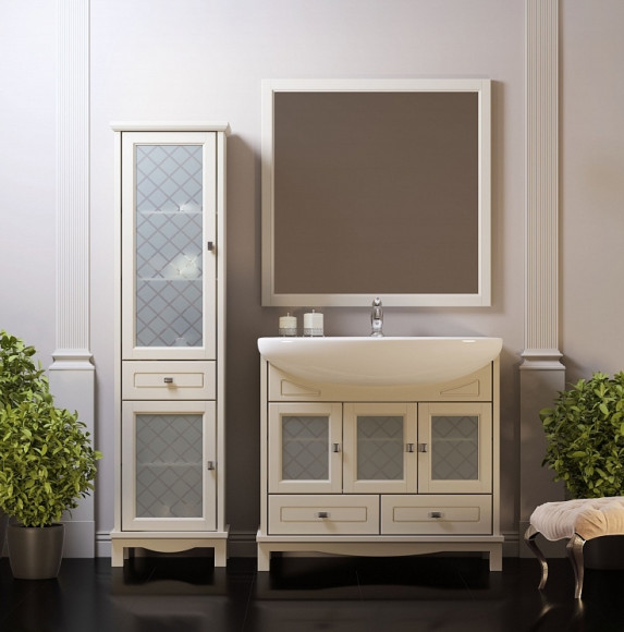 Шкаф пенал Opadiris Омега 45 L 00-00001616 Слоновая кость Шкаф пенал Opadiris Омега 45 L 00-00001616 Слоновая кость