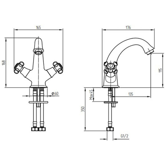 Смеситель для раковины Migliore Prestige New 26901 Хром