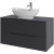 Тумба с раковиной Orange Line 100 Li-100TugMDF+B08-585W подвесная Графит матовый